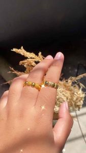 Cincin Warna Emas 24K Motif Love Cincin Xuping CXB363