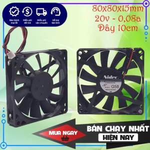 Quạt tản nhiệt Nidec 20v 008a 8cm (80x80x15mm) chính hãng mới
