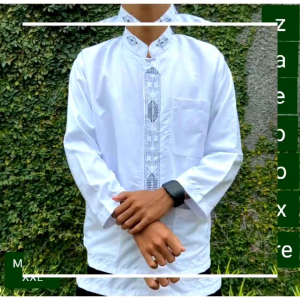 Baju Koko Pria Lengan Panjang Bordir Terbaru
