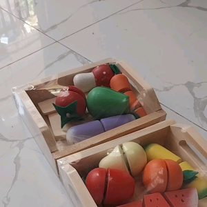 Mainan Edukasi kayu Buah/Sayur potong edukatif anak motorik montesori