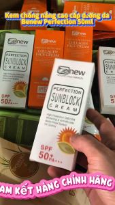 Benew Kem Chống Nắng Cao Cấp Dưỡng Da Perfection SPF 50 PA+++ 50ml Chính Hãng Hàn Quốc Chống Nếp Nhăn Giảm Mụn Dưỡng Trắng Da