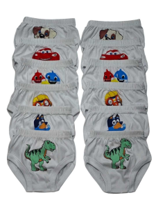 12 / 6 pcs  Brief Underwear Baby Boy High Quality Cotton Cartoon characters Briefs Bundle 👦 ( 0-7 years Old )