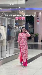 Áo Dài Cách Tân Nữ 4 Tà Voan Hoa Lót Lụa Trẻ Trung (MD24) - Áo Dài Khánh Vân