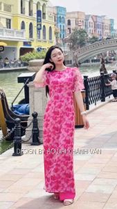 Áo Dài Hoa Nhí 4 Tà Von Hoa Lót Lụa - Áo Dài Nữ Truyền Thống Tay Cánh Tiên Trẻ Trung (MD14) -  Áo Dài Khánh Vân