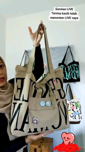 Tulip.id/ Bigme /Bahan Canvas Premium / Tote Bag Wanita / Tote Bag Korea / Tote Bag Sekolah