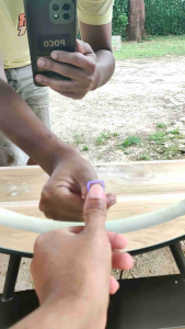 Cermin Lampu LED Touchscreen frame full besi diameter 50cm