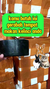 tempat makan kelinci ayam kucing musang hamster anti tumpah. gerabah tempat pakan hewan