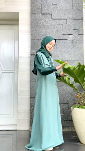 SET GAMIS DAN JILBAB HAJAR SERIES USIA 1-12 TAHUN ZETA OUTFIT