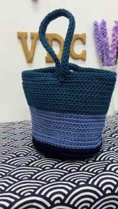 Crochet Tiffin Carrier Bag handmade with premium yarn sturdy