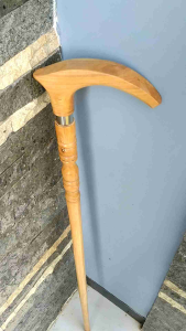 Tongkat jalan kayu Cendana wangi model pipih original C248