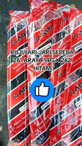 RUJI/JARI-JARI SEPEDA UKURAN 26 MTB 14G X 262 STAINLESS STEEL ARAYA