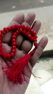 Tasbih Kristal Merah Marjan 33 Butir