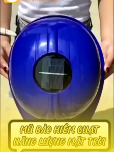 mũ bảo hộ lao động ngoài trời có quạt làm mát tự động sự dụng năng lượng mặt trời hàng loại tốt