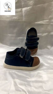Sepatu Sneaker Anak Laki-Laki & Perempuan Kasual Velcro Navy Coklat