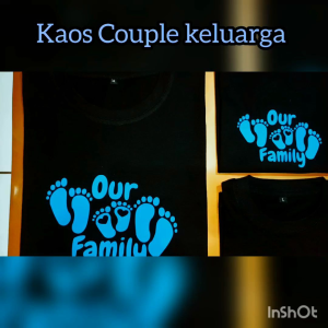 Kaos Couple Keluarga Desain Our Family Bisa Request Warna Koas Lain