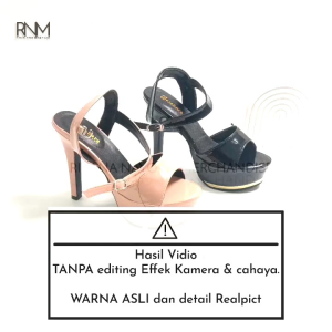 High Heels Wanita List Gold Hak Runcing Tinggi 12cm Glossy High Heels RNM.marketXREZTYshop Sepatu Wanita