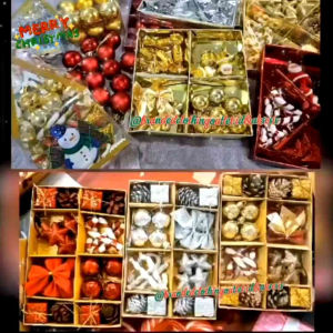 GANTUNGAN POHON NATAL / CHRISTMAS TREE DECORATION GIFT BOX SET / ORNAMENT BOXES SET CHRISTMAS DECORATION / ORNAMENTS DEKORASI NATAL / PERNAK PERNIK PERLENGKAPAN NATAL - XMAS TREE / HIASAN POHON NATAL / AKSESORIS NATAL | GBN7820232516