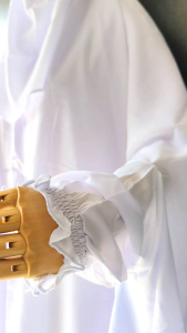 SALE Gamis Syari Set Premium Ori Terbaru 2025 Putih Jumbo XXXL Set Khimar Cadar Tangan Karet Smok Renda Hitam Gamis Umroh Haji Ped Pad Antem Panjang Muslim/ Setelan Gamis Syari Muslimah Kerudung Panjang Umroh