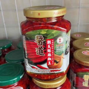 Sốt satế ớt tươi nhập khẩu Đài Loan hiệu Hoa Nam 369g 華南朝天鮮辣椒王