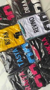 Gratis Custom Sablon Nama Nomor Jersey Olahraga Dewasa