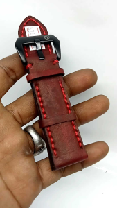 GARANSI 1TAHUN..Tali Jam Tangan Kulit Ukuran 24mm Buatan Sendiri