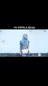TAS selempang BONEKA KEPALA BEAR TERMURAH BISA COD LARIS