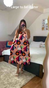PLUS SIZE MAXI DRESS WITH POCKET/ ELEGANT CASUAL DRESS/COTTON /LARGE TO 5XL