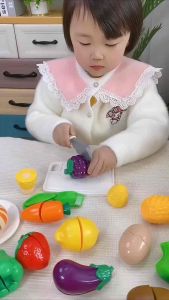 Bộ đồ chơi cắt hoa quả rau củ cho bé đồ chơi cắt trái cây cho bé rèn luyện kĩ năng phát triển trí não