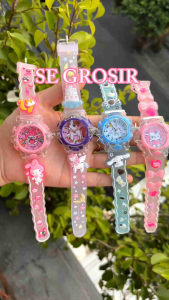 JAM TANGAN ANAK SANRIO 3D JAM TANGAN ANALOG ADA LAMPU&MUSIC KARAKTER KUROMI/MY MELODY/UNICRON/CINNAMAROL/HELLO KITTY