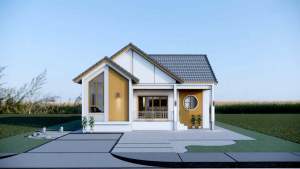 แบบบ้านจั่ว 1 มินิมอล