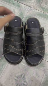 Dép Nam Quai Ngang Doctor Dr.Martens Da Bò Cao Cấp Hàng VNSX - Đế Lót Da Bò - Mã D10