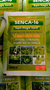Phân bón Senca 16 - Đạm magie xanh dùng cho các loại rau màu giúp cây bật chồi vươn ngọn rễ khỏe mỡ cây bóng lá - 50gr