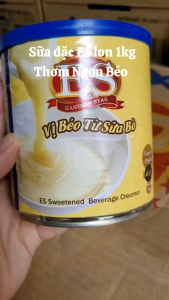 Combo 5 lon-Sữa đặc ES nắp xanh lon 1kg nhập khẩu Malaysia- Thơm -Sánh-Béo