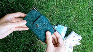 Dompet kartu wanita kekinian motif kulit jeruk papirut 5 ruang