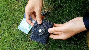 Dompet kartu wanita papirut motif kulit jeruk terbaru simple