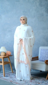 Mukena Dewasa DIANDRA 2IN1 Jumbo Rayon Premium Full Bordir