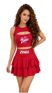 MIA Skort Dance Costume Set Fit for Women Sizes S M L 2XL