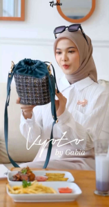 Tas selempang serut Kyoto bag by gabia bahan rajut premium
