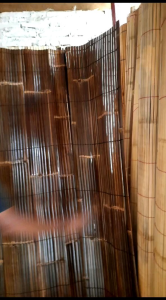 Tirai Kerai Bambu Gulung Outdoor Kulit Tahan Hujan Dan Panas 200x150 Free Katrol Dan Tambang Gulung