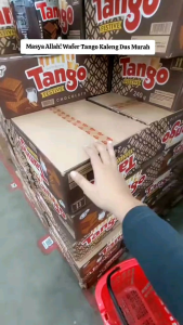 Tango Wafer Rasa Cokelat/Vanilla kemasan Kaleng/harga borong untuk satu kaleng