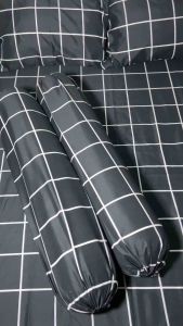 สินค้าราคาพิเศษ ผ้าปู ลายตารางดำ หรู หรา คลาสสิค ซักแล้วไม่ขึ้นขน