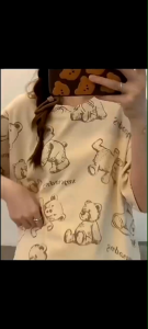 Terno Pajamas T-shirt ➕Shorts Sleepwear For Women With Size