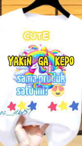 Kaos Anak Cewek Motif Kuda Poni Tidur Diawan Kaos Anak Lengan Pendek 2-12 Tahun