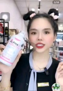 10 viên kích TRẮNG +Sữa Tắm Alpha Arbutin Thái Lan trắng da 450ml 3+ Plus Collagen Bath Cream