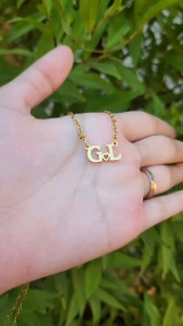 Kalung Inisial Nama & Kalung Titanium Anti Karat untuk Anak Dewasa