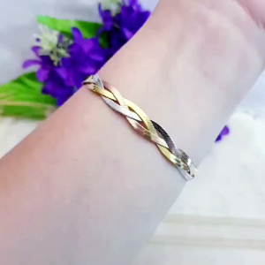 Gelang Kepang Belut Titanium Dimensi Anti Karat