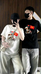 Áo thun tay ngắn in hình hưởng ứng ngày lễ 30/4 freesize 40-58kg