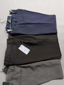 [ELQOIS] Celana Kerja Formal Pria Slimfit STRETCH bahan semiwool melar 5cm Hitam Abu Navy