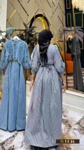 COD!! NEW READY MAXI DRESS DINDA KOTAK KATUN BORDIR BY SHR ORY BEST SELLER