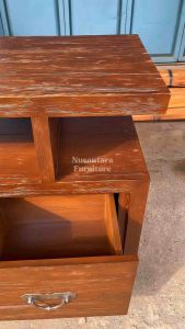 Buffet TV Kayu Jati Minimalis 3 Laci Termurah - Meja TV Jepara Rustic Terlaris